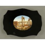 A micromosaic Grand Tour paperweight, early 19th century, depicting The Imperial Forum,