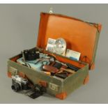 A Voigtlander Vito II Prinzflex Super TTL camera, other cameras and accessories,