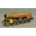 A 3.5" gauge live steam part finished locomotive, chassis length 76 cm (30"), width 14.
