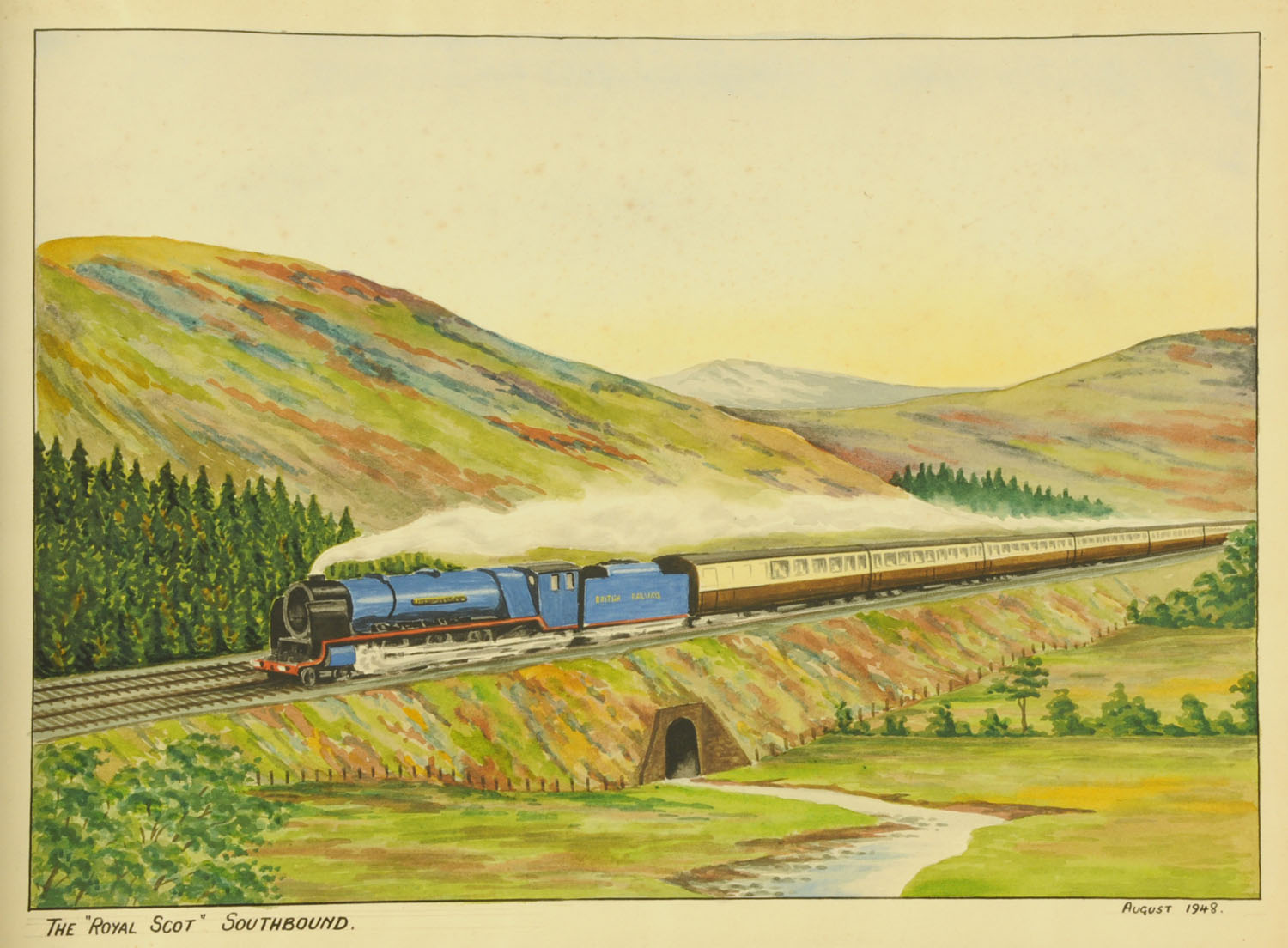 Scotland by Allan Furniss 1942, portfolio album of watercolour sketches, - Image 5 of 19