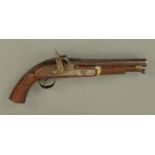 An early 19th century percussion cap pistol,