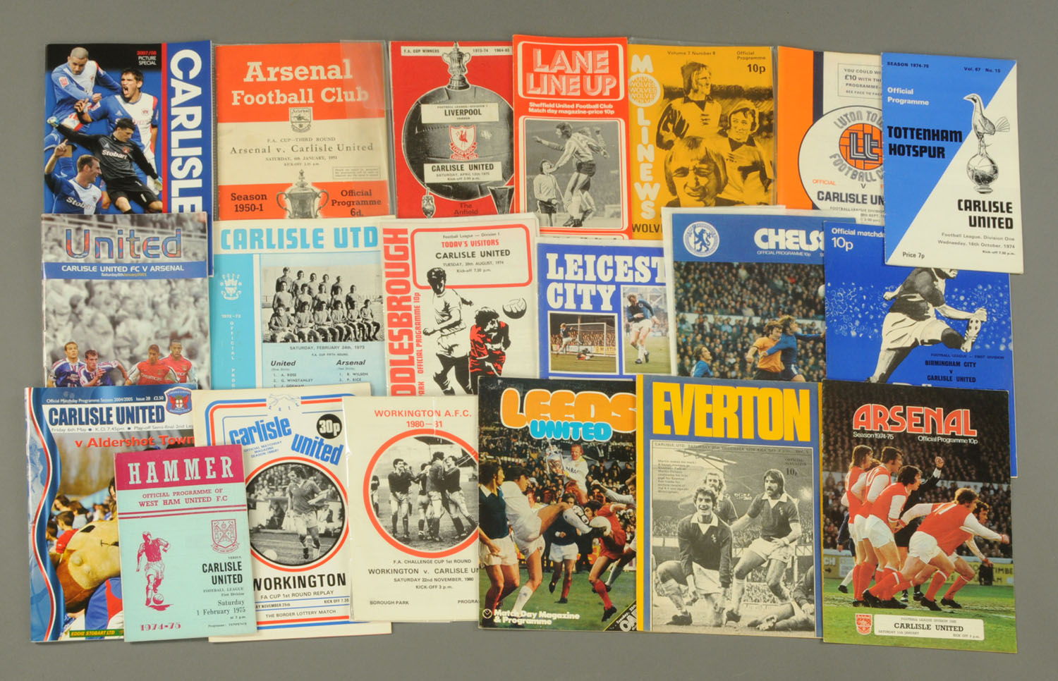 A collection of Carlisle United programmes,