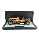 Franklin Mint 1/24 scale Copper 1921 Rolls Royce Silver Ghost. Complete with Packaging and display