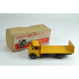 Dinky No.513 Guy Flat Truck with tailboard. Yellow with Black Chassis. Fair Plus to Good in Good