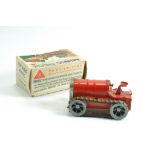 Triang Minic (UK) No.11M Tractor. Red. Very Good (some rust) in Fair Plus Box.