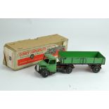 Dinky No.521 Bedford Articulated Lorry. Green Repaint in Fair Plus Box.