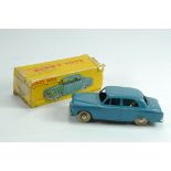 French Dinky No.24b Peugeot 403 Berline. Blue. Very Good in Fair Box.