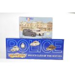 Corgi Classics Diecast Vehicle Sets including Morris Minor Vans and Police cars of the sixties. NM/M