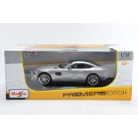 Maisto 1/18 Scale Mercedes AMG GT - Silver. As New in Box.