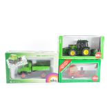 Siku Farm and Tractor Trio including Scarce Unimog, John Deere and one other. NM/M in Boxes. (3)