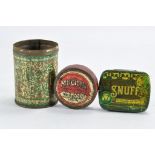 An assortment of advertising Tins and Boxes. (3)