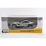 Maisto 1/18 Scale Mercedes AMG GT - Silver. As New in Box.