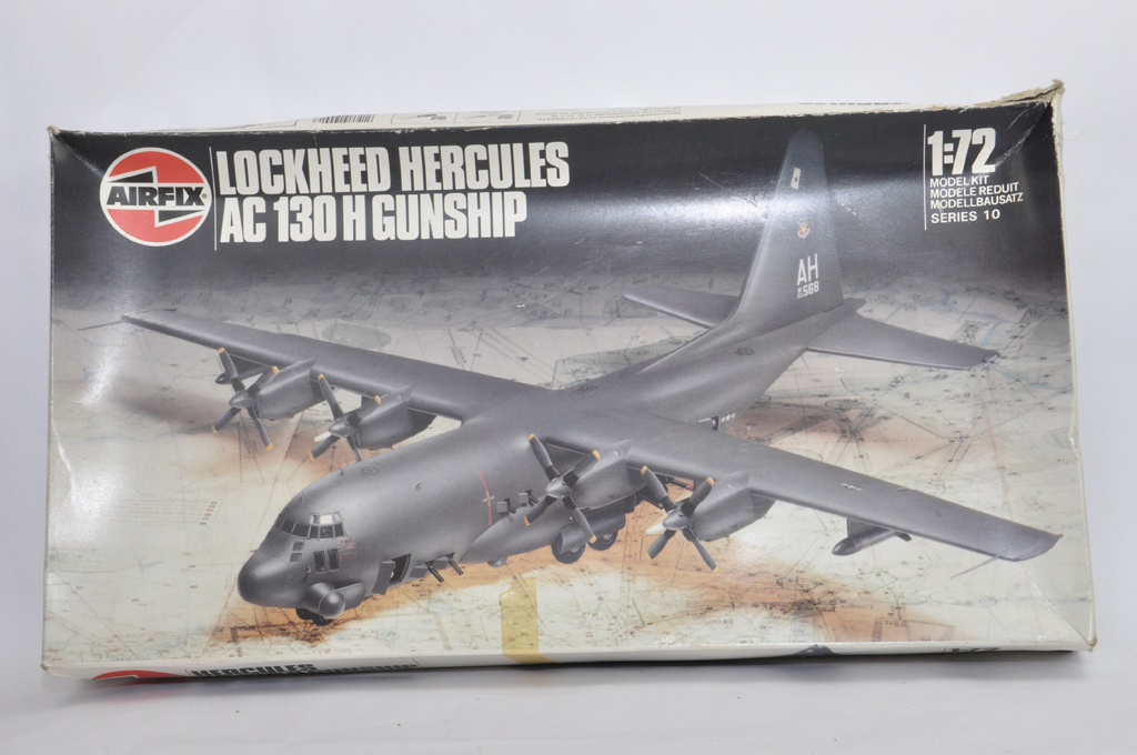 Airfix 1/72 Lockheed Hercules AC130 Gunship. Appears complete.