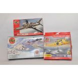 Trio of Airfix Aircraft Kits including BAE Hawk and two others. Appear complete. (3)