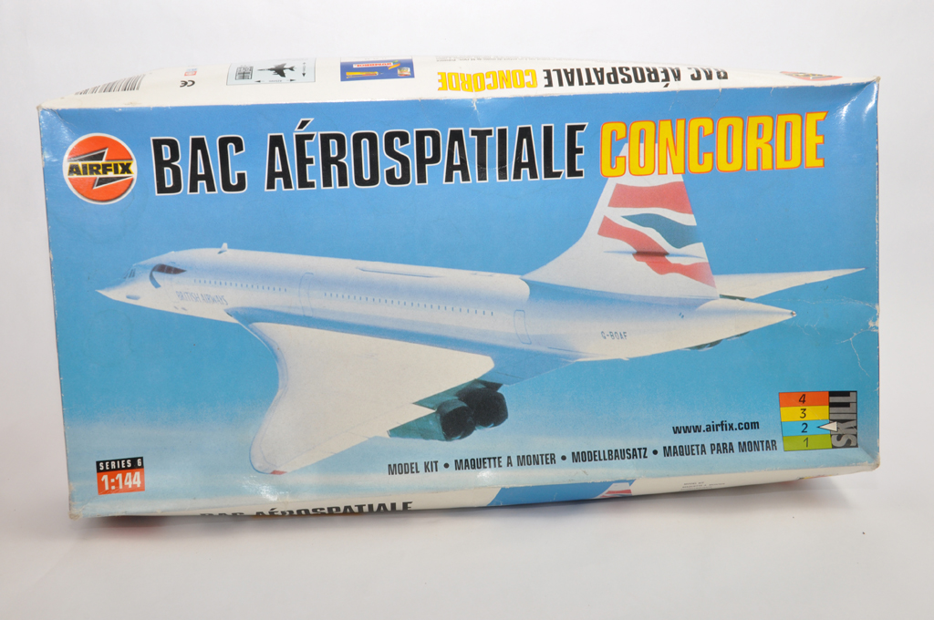 Airfix 1/144 BAC Aerospatiale Concorde Aircraft Kit. Unchecked but appears complete.