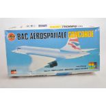Airfix 1/144 BAC Aerospatiale Concorde Aircraft Kit. Unchecked but appears complete.