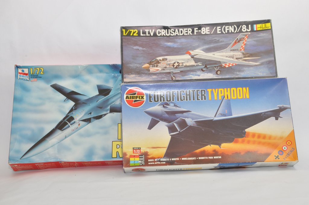 Trio of Aircraft Kits including ESCI, Heller and Airfix. Appear Complete. (3)