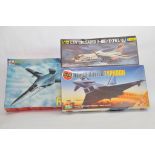 Trio of Aircraft Kits including ESCI, Heller and Airfix. Appear Complete. (3)