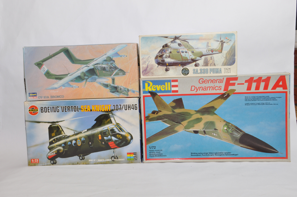 Group of Aircraft Kits including Airfix, Revell and Hasegawa. Appear complete. (3)