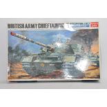 Academy 1/35 British Army Chieftain Tank Military Kit. Unchecked but appears complete.