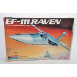 Monogram 1/72 scale EF-111 Raven Aircraft Kit. Unchecked but appears complete.