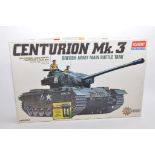 Academy 1/35 Centurion MK3 Battle Tank Military Kit. Unchecked but appears complete.