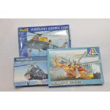 Trio of Aircraft Kits including Revell and Italeri. Appear complete. (3)