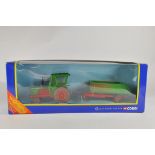 Corgi 1/48? David Brown Tractor (green) with trailer Set. M in Box.