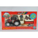 Britains 1/32 Massey Ferguson 6180 and Trailer Super Value Set. M in Box.