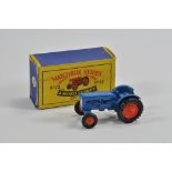 Matchbox No. 72a Fordson Major Tractor. Blue with Orange Hubs, Black Tyres. NM to M in VG Box.