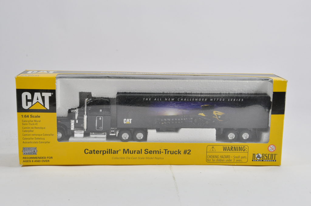 Norscot 1/64 CAT Semi Truck and Trailer Set. M in Box.