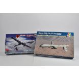 Bronco 1/48 RQMQ Predator Drone Kit plus Italeri 1/72 Drone. Both Complete. Ex Shop Condition.