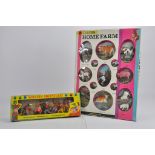 Hong Kong Made Plastic Figure Sets including 18 Pc Home Farm Set plus Western Adventures. NM to M in