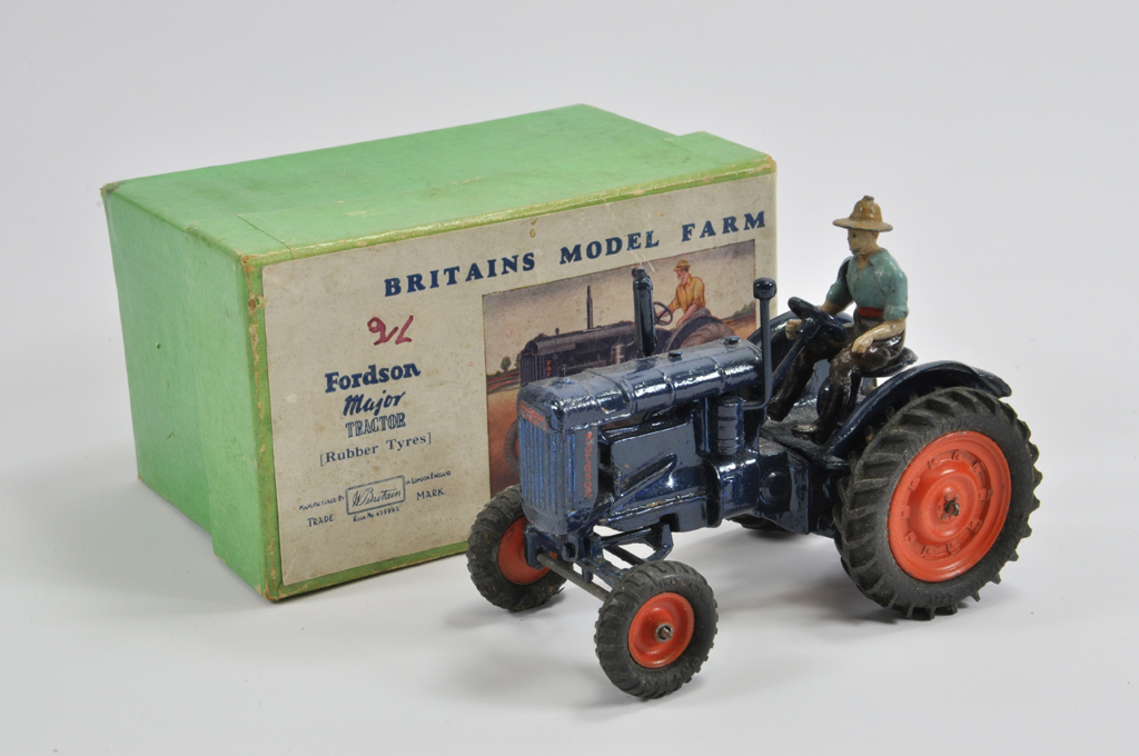 Britains No. 128F Fordson Major E27N Tractor. Fine Example is E to NM in VG Box.