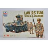 ESCI 1/35 LAV TUA with US Marines Model Kit. Complete. Ex Shop Condition.