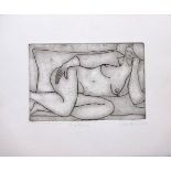 JOHN EMANUEL [1930 -]. Resting. etching, artist's proof, signed and titled in pencil. 29 x 34 cm [
