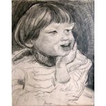 Sir JACOB EPSTEIN [1880-1959]. Jackie, c.1938. charcoal on paper. Signed. 57 x 44 cm [overall