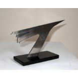 PETER THURSBY [1930-2011]. Flight, 2005. steel,edition of 10. signed. 19 cm long. [good