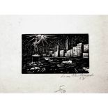 LEON UNDERWOOD [1890-1975]. New York, 1928. wood engraving, edition of 50 [5/50] Signed. 10 x 13