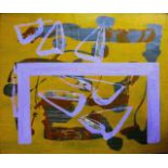 MAURICE COCKRILL R.A. [1936-2013]. Bridge, 2003. oil and acrylic on canvas. 50 x 60 cm. unframed,