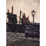 STUART WALTON [1933 -]. Leeds, c.1970. oil on canvas board. signed. 63 x 46 cm [overall including