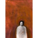 ROBERT CLATWORTHY R.A. [1928-2015]. Isolated Figure. Pastel on card. Signed with initials. 31 x 22