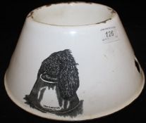 A Spratt's Patent Limited pictorial enamel bowl for long eared dogs with deep well to centre