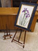 A circa 1900 mahogany easel of small proportions together with another similar and C ELDRIDGE