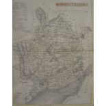 AFTER J ARCHER "Glamorganshire", engraved map,
