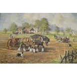 CYRIL DICKENS "Horse and plough", oil on canvas,