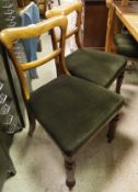Set of six Victorian oak framed balloon back dining chairs CONDITION REPORTS Three