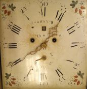 An oak long case clock,