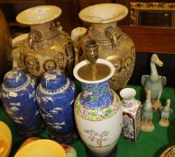 A pair of Meiji Period Japanese Satsuma vases,