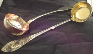 Two 19th Century Russian silver ladles,